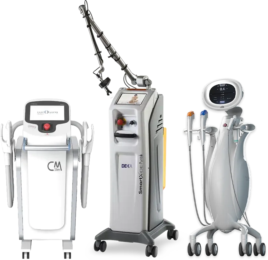 Equipamentos CM Slim, laser DEKA e Ultraformer da Solaris